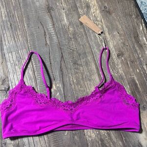 Skims XL Fits Everybody Lace Scoop Bralette Lollipop NWT